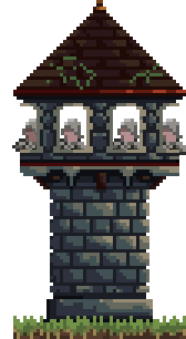 탑: 레벨 6 - 4인용 지붕 있는 탑